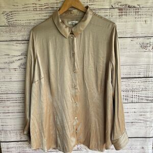 Madewell Darted Button-Up Shirt in Satin Matchstick Size 20W Holiday Career